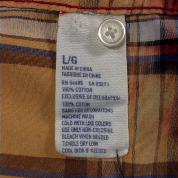 Hakuna Matata custom bleach dye plaid cotton shirt - Picture 8 of 8